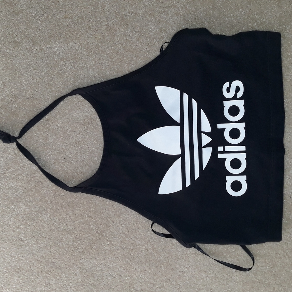 Cropped halter Adidas top